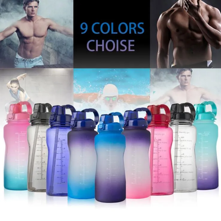 Motivational Sublimation Water Bottles 64oz Half Gallon Jug With Straw And  Time Marker Large Capacity Leakproof BPA Free Fitness Sports Sublimation  Water Bottles From Crazyfairyland, $12.4