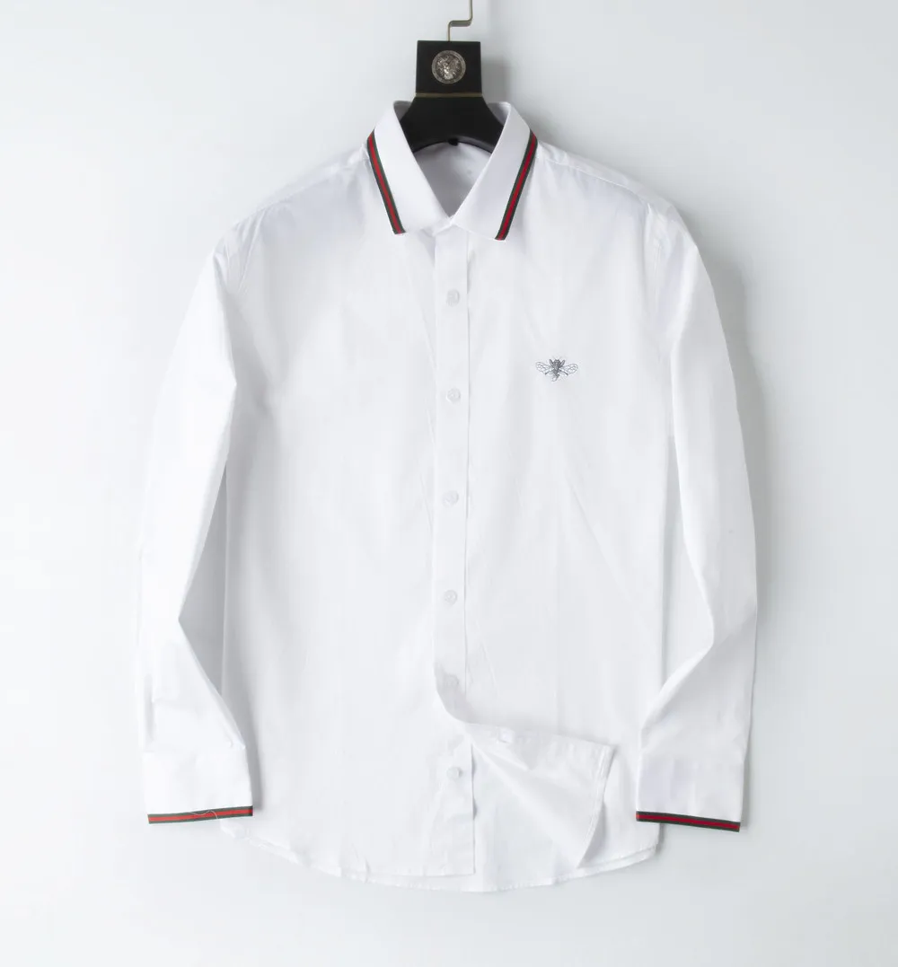 2022 رجل قميص فاخر مصمم أزياء الاتجاه ارتداء طويلة الأكمام الأعمال عارضة العلامة التجارية الربيع التخسيس M-3XL # 15