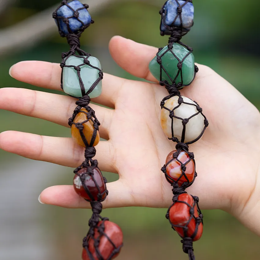 7 Ciondolo Appeso A Parete Di Energia Curativa Del Chakra Decorazione La Casa In Pietra Naturale Rilassamento Della Medazione Da 3,88 &euro; | DHgate