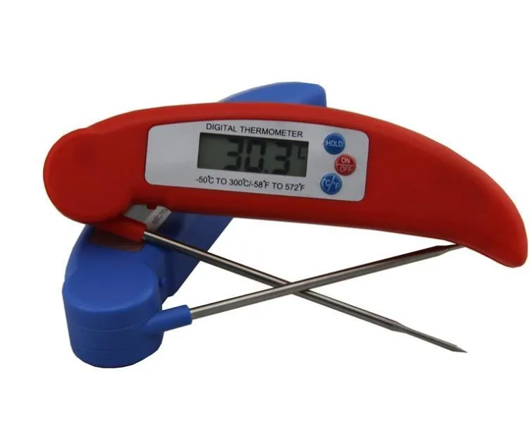 Digital LCD Food Thermometer Probe Folding Kitchen Thermometer BBQ Meat Oven Water Oil Temperature Test Tool SN3408