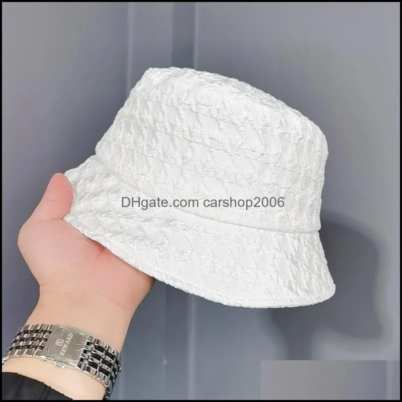 Female Fisherman Hat Retro Pleated Sun Women Outdoor Sunscreen Raw Materials Fashion Travel Wide Brim Hats