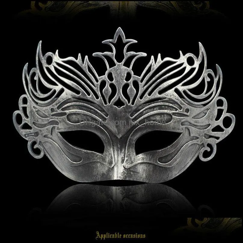 Vintage Princess Mask Gold/Sliver Half Face PVC Masquerade Venetian Masks Halloween For Cosplay Masquerade Show