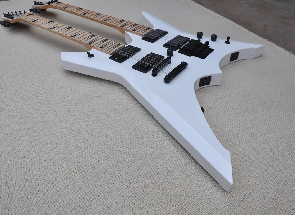 Double Neck ￼￼ guitar original ￼ 1977 Ibanez 2402DX Doubleneck Guitar White | The Music Zoo