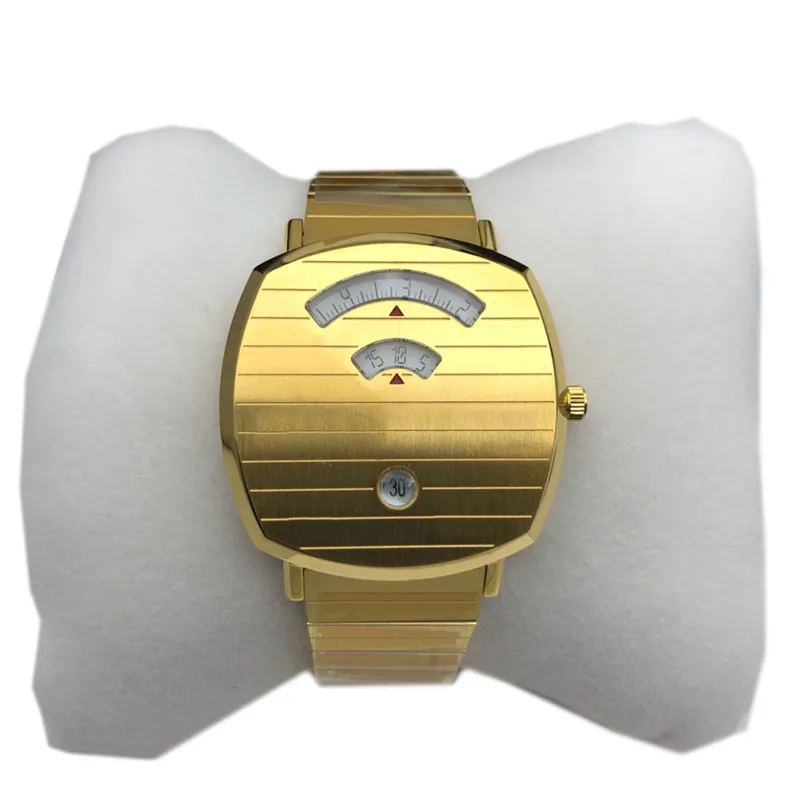 TOP Quality luxury watches 38mm Unisex women mens Watch Quartz movement Gold Wristwatches stainless steel montre DE luxe Wristwatch