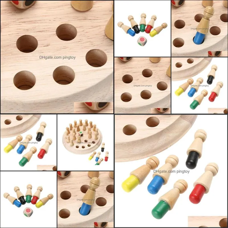 Kids Wooden Memory Match Stick Chess Game Children Early Educational Toy 3D Puzzle Family Party Casual Game Puzzles Memory Game