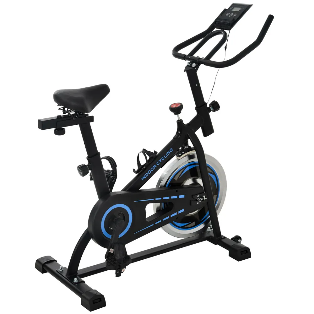 가정용 카디오 체육관 기계 가정 운동 피트니스 자전거 미국 주식을위한 LCD 모니터 마운트가있는 움직일 수있는 실내 사이클링 자전거