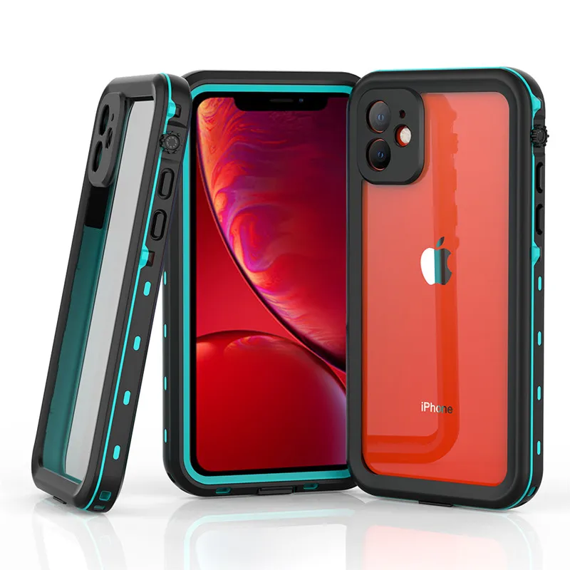 For iPhone 11 12 XS Max X 8 7 Plus Samsung Galaxy S20 Note 20 Waterproof Case Cover Water Shock Proof Wireless Charger