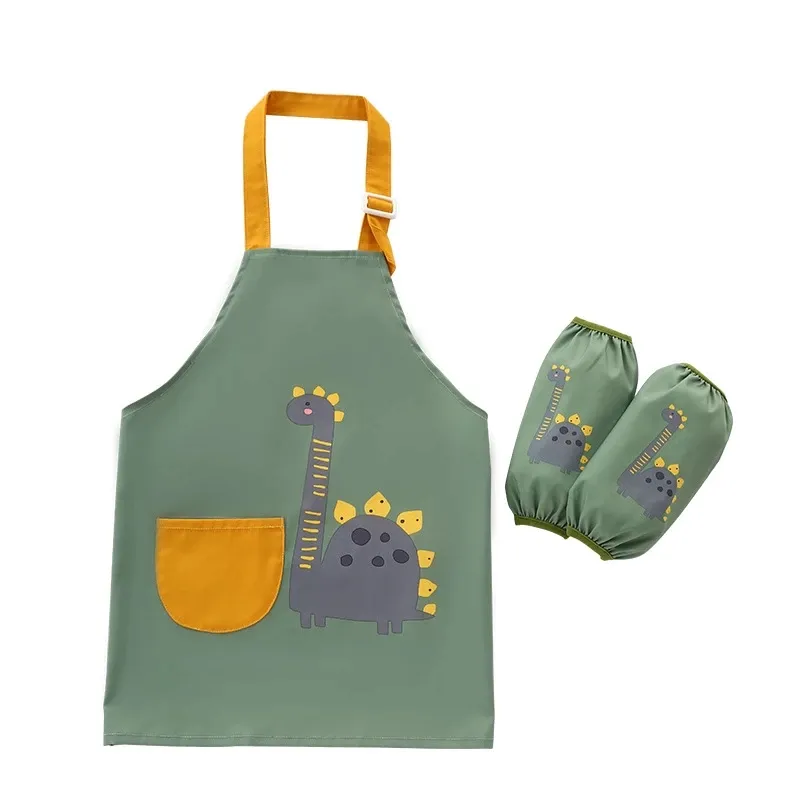 Baby Bibs Apron Child Kids Painting Cooking Baking Pinafore Food Waterproof Toddle Boys Girls Kitchen Smock BBQ Clothes