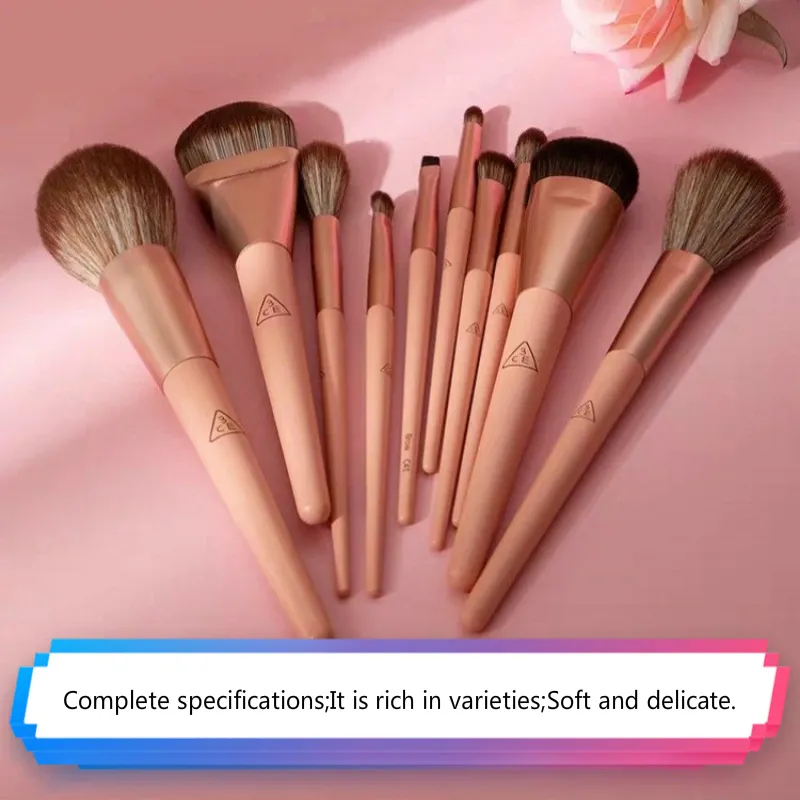 Pinceles de maquillaje Super Soft 10 pieza Maquillaje-Pincel Chica Heart High Gloss Brush Powder Portable Pinceles de maquillaje Super Soft 10 pieza Maquillaje-Pincel Chica Heart High Gloss Brush Powder Portable