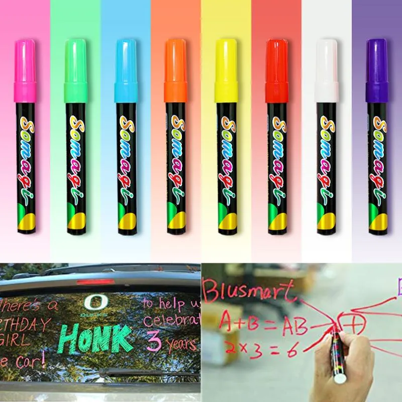 Surligneurs tête effaçable surligneur stylo Fluorescent Fineliner stylos bureau Pastel marqueurs école papeterie fournitures