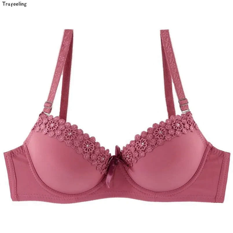Unlined Push Up Embroidered Double Push Up Bra Trufeeling Sexy Lingerie In  Solid Double Push Up Brassiere With A B C Cup And Plunge Design Available  In Sizes 36 42 211110 From Dou04, $5.44