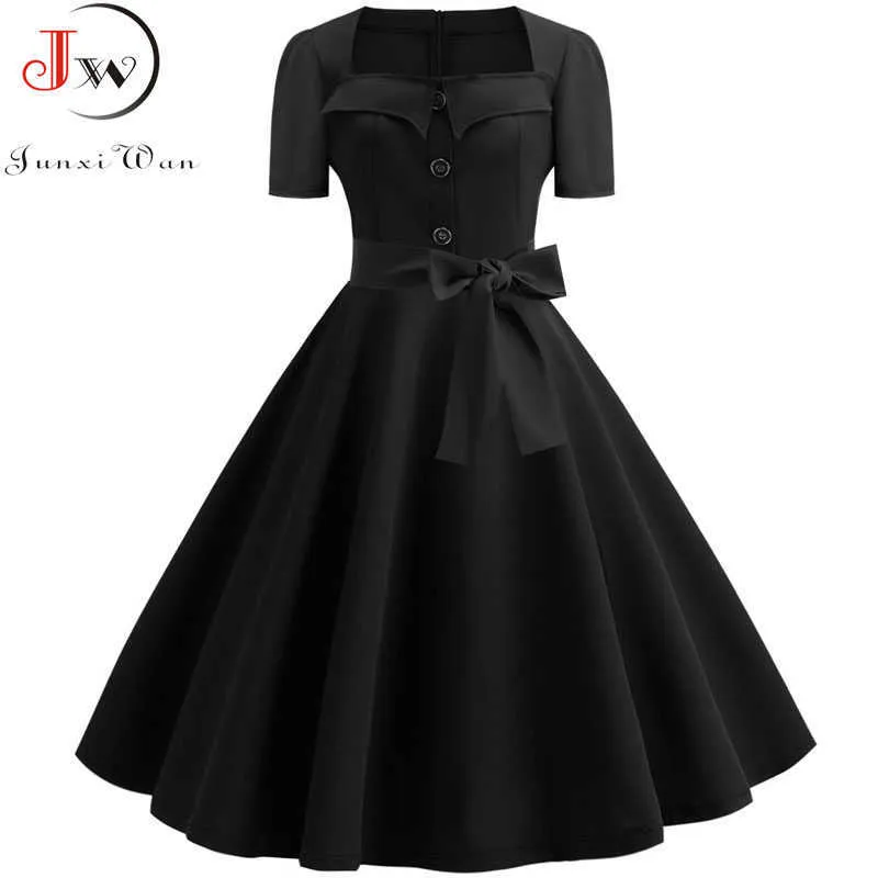 Vestiti Anni 50 Donna Estivi Elegante Abiti Vintage Rockabilly