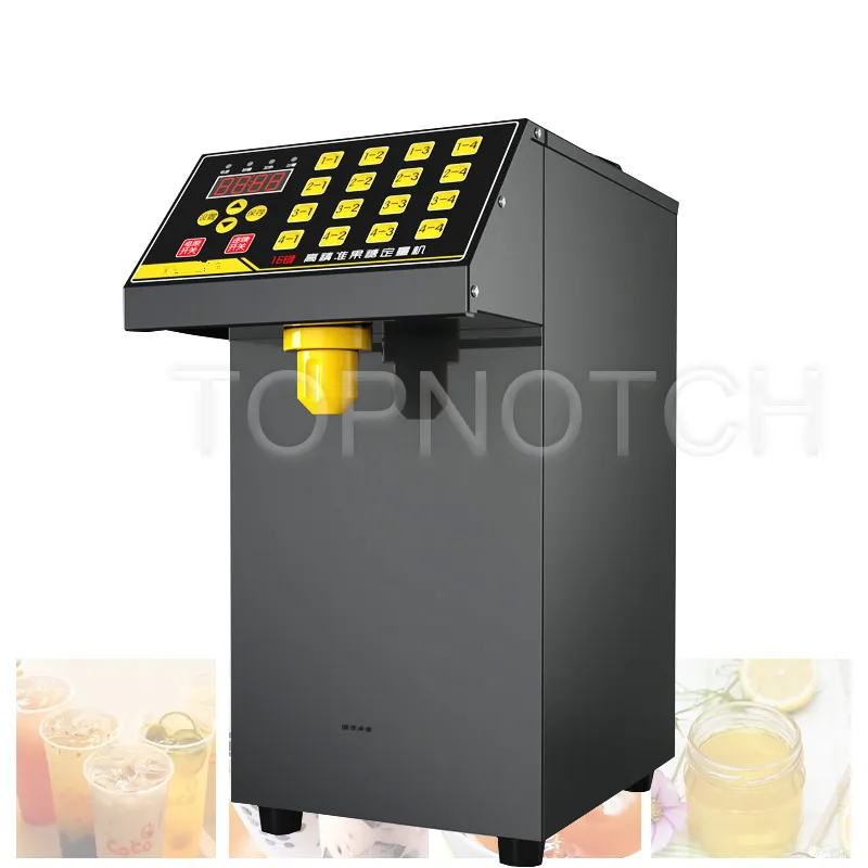 Distributeur automatique de 16 machines quantitatives de fructose, équipement de magasin de thé au lait et sirop