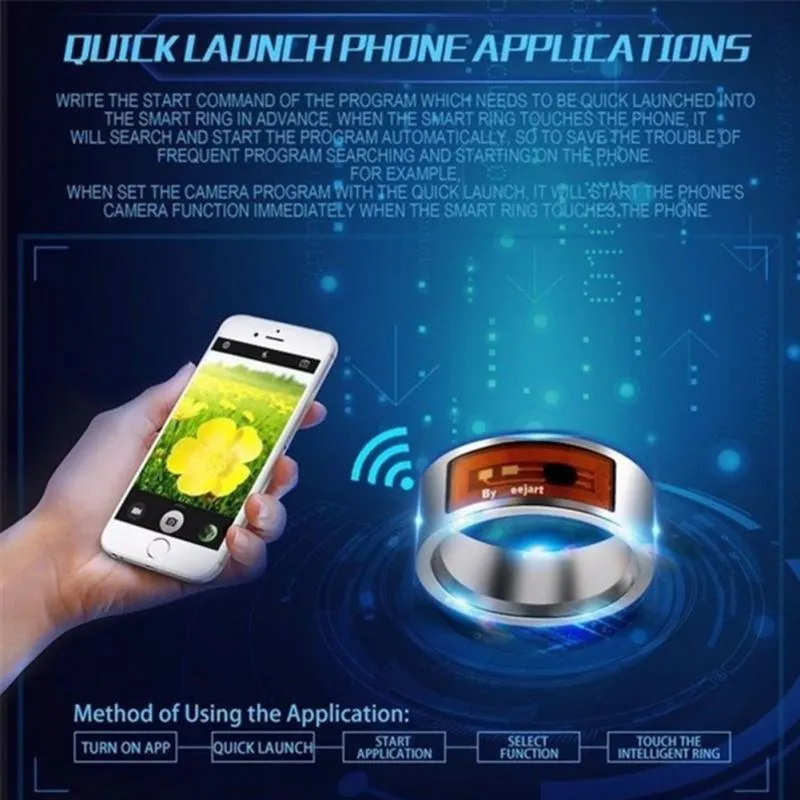 Anillos Inteligentes Impermeable Digital Moda Accesorio Inteligente Control  Dedo Inteligente NFC Anillo Inteligente Mujeres Hombres De 1,84 €