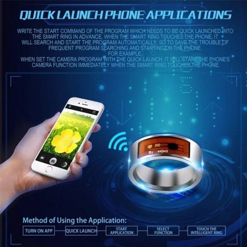 Multifunctional NFC Smart Ring Dual frequency RFID Rings