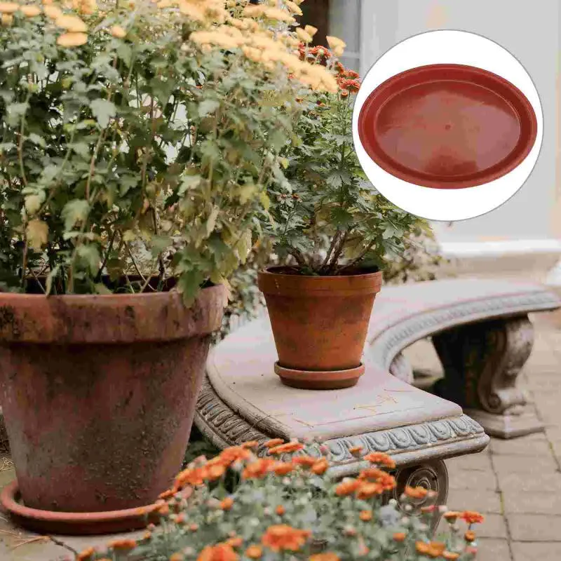 Organização de armazenamento de cozinha 10 pcs Jardim Flowerpot bandejas criativos pote bonsai bases planta vermelha