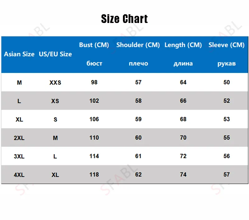 size chart hoodies men