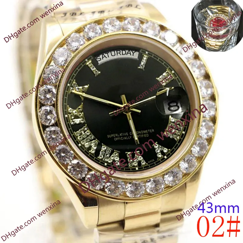 20 Kleur Hoge Kwaliteit Horloge 43mm Automatische Mechanische Montre de Luxe Horloges 2813 Rvs Diamond Watch Waterproof Mens Horloges