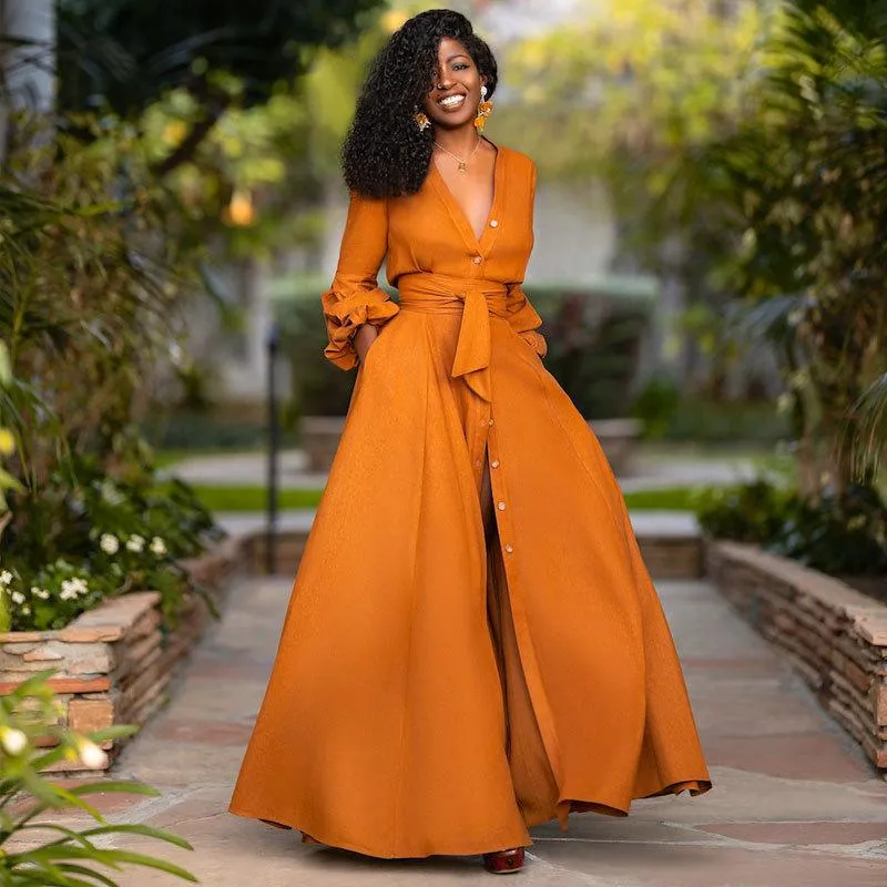 womens long sleeve maxi dress