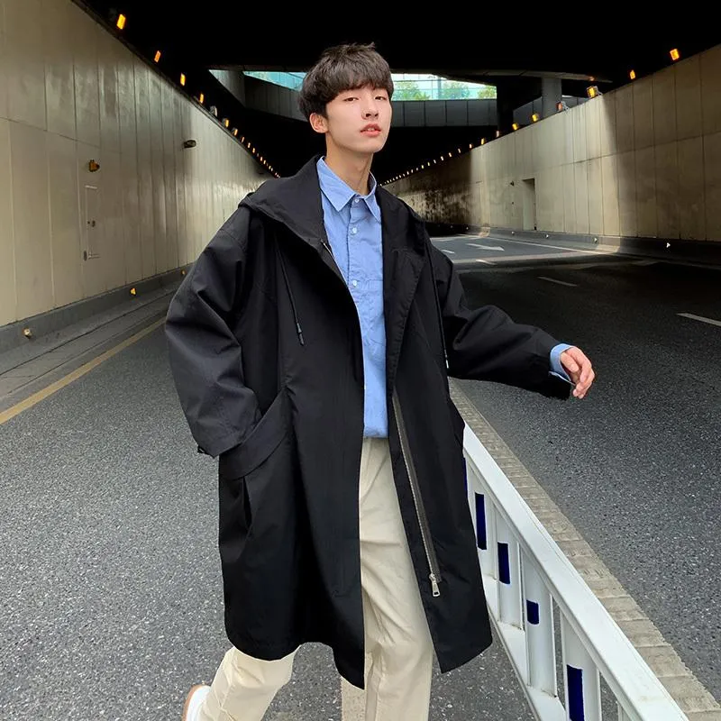 ステンカラ 韓国ファッション トレンチコート メンズ ブラックの通販 By Yuchnn ラクマ チェスター