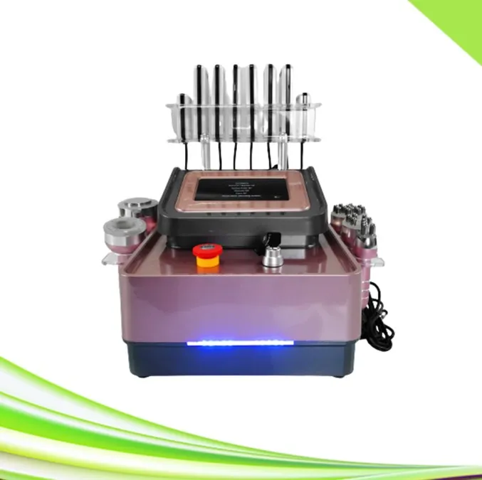 Najnowszy 6 w 1 ultradźwiękowy Caviting Cavitation Cavitation RF Maszyna do skóry Laser Lipo