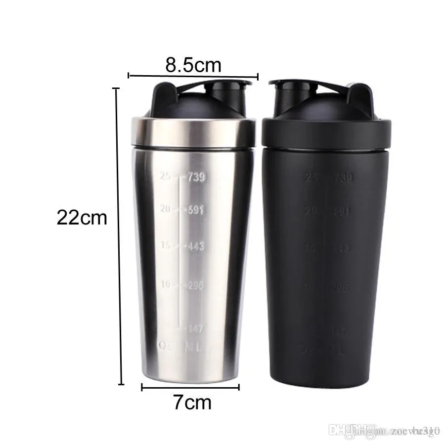 Wholesale Sport Water Cup 304 Stainless Steel Single Wall Water Bottle 739ML Outdoor Fitness 4 Colors Water Cups XDH0573