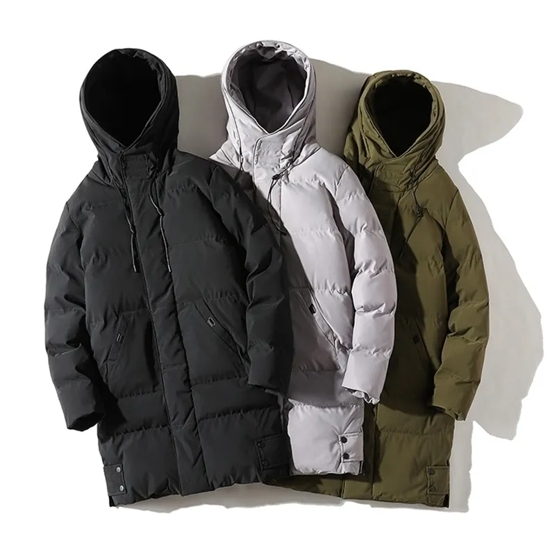 Casaco longo masculino tamanho grande 7xl 8xl algodão de algodão acolchoado jaqueta de tamanho grande marido hôzar parka outerwear grosso quente windbreaker masculino 211129