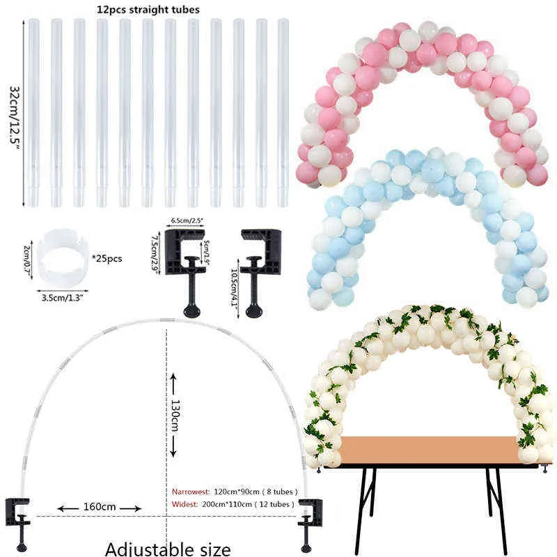 39Pcs/Set Balloon Chain Holder Column Stand Party Table Balloon Arch Kits for Wedding Birthday Decoration Ballon Accessories