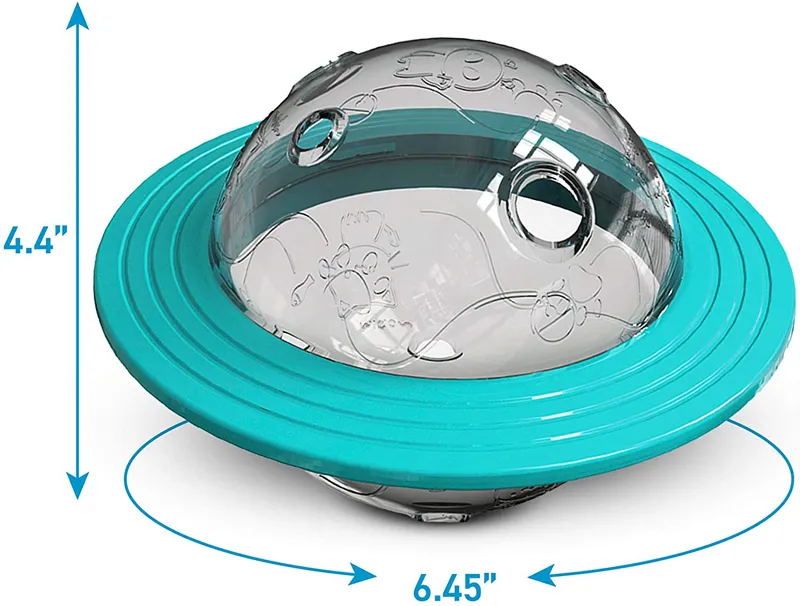 犬の惑星インタラクティブなおもちゃパズルIQトリートボールフードディスティングチューおもちゃのおもちゃを中〜大犬イエローH02220o