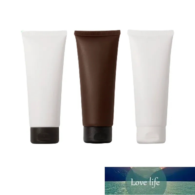 Bottle 100ML 100G Facial Cleanser Hand Cream Squeeze Tube Matte White Brown PE Soft Skin Care Refillable Lotion