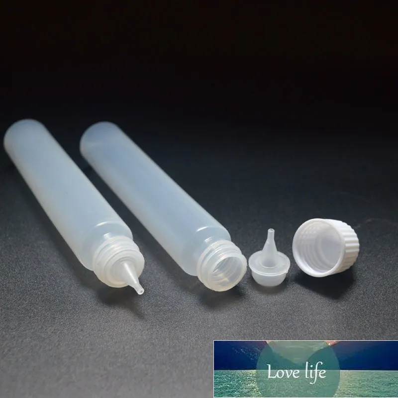 10 قطع طويلة ضئيلة زجاجة بلاستيكية قطارة مع e السائل 30 ملليلتر فارغة القلم شكل زجاجة مجانية