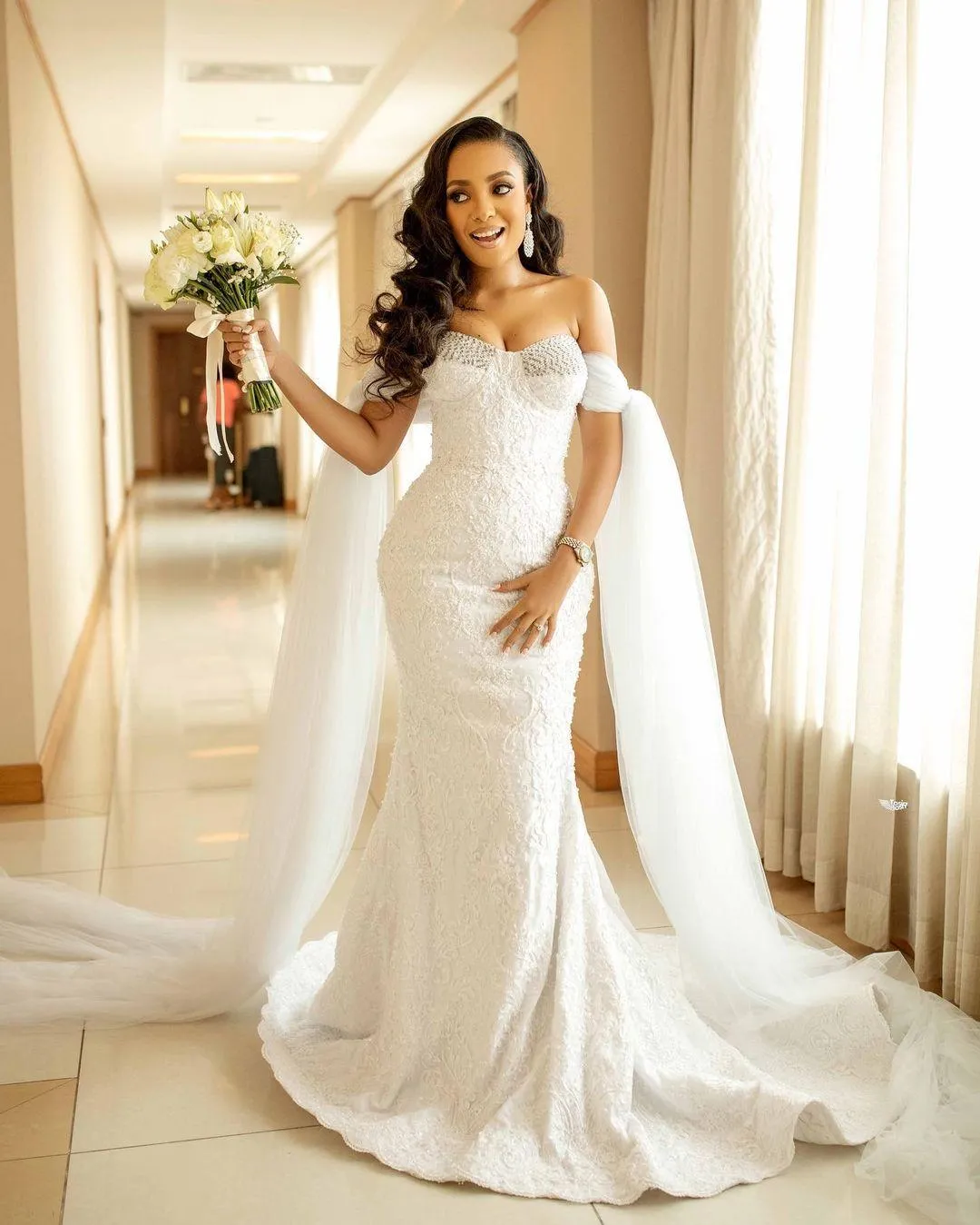 Sweetheart Wedding Dress with Cape