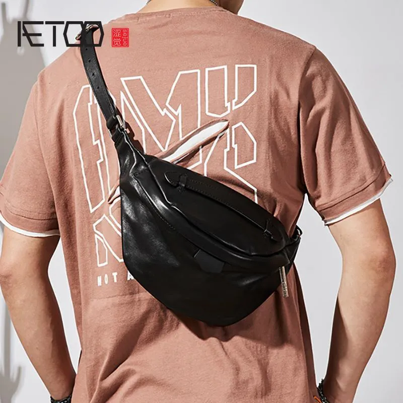 HBP AETOO кожаный мужской сумка для груди, первый слой коровьей простой мешок