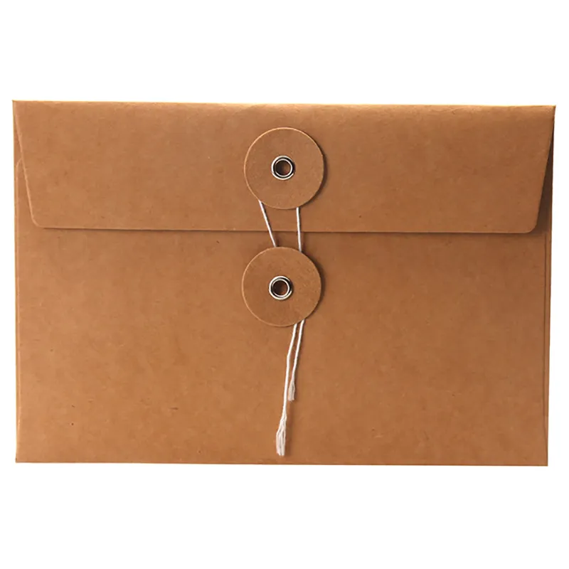 17 * 11,5 cm Enveloppe Kraft Creative Blank Épaissir Carte postale de voeux Sac en papier Rectangle Brown Cartes d'invitation Enveloppes de fête d'anniversaire