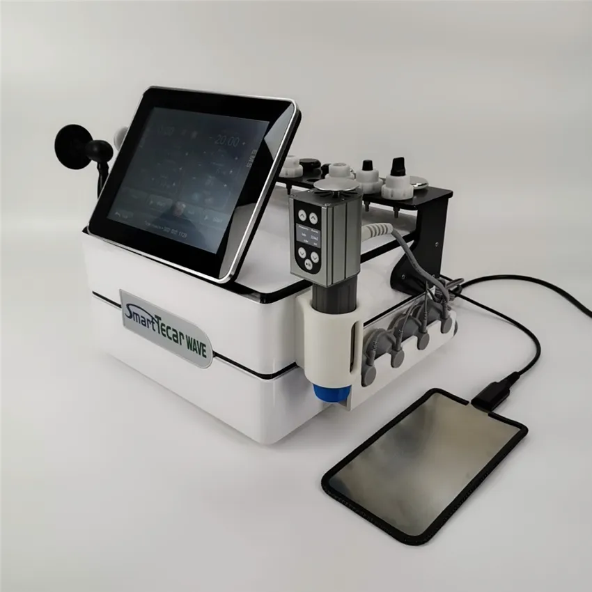 Uso de clínica portátil usa gadgets de saúde inteligente Tecar onda diatermy máquina de terapia de ondas de choque para tendocite plantar fascitite alívio da dor
