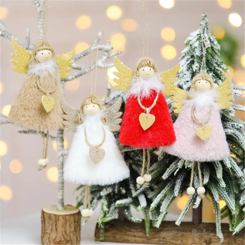 Christmas Doll Hanging Angel Pendant Xmas Tree Door Wall Elves Ornaments Holiday Party Garden Decoration JJB11207