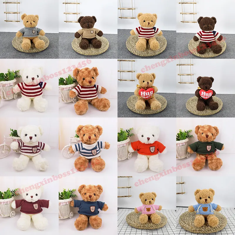 30 cm Nieuwe Teddy Bear Doll Knuffels Zachte Kerstmis Gevulde Dieren Speelgoed Kinderverjaardag Geschenken Paar Confesse Gift Levert Groothandel