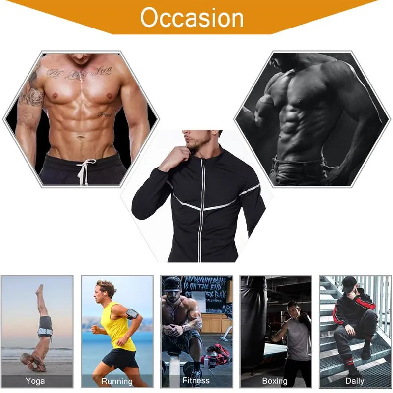 Body Shapers da uomo Sauna Shirt Waist Trainer Shaper Abbigliamento da palestra Gilet snellente per la perdita di peso Corsetto Fitness Tuta da uomo Shapewear