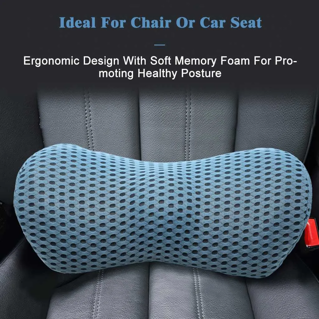 Memory Foam Pillow Lumbar Support Pillow Car Seat Waist Kudde Skydda Spine Vertebral Låg Bak Kudde Sov Sova Kudde 210716