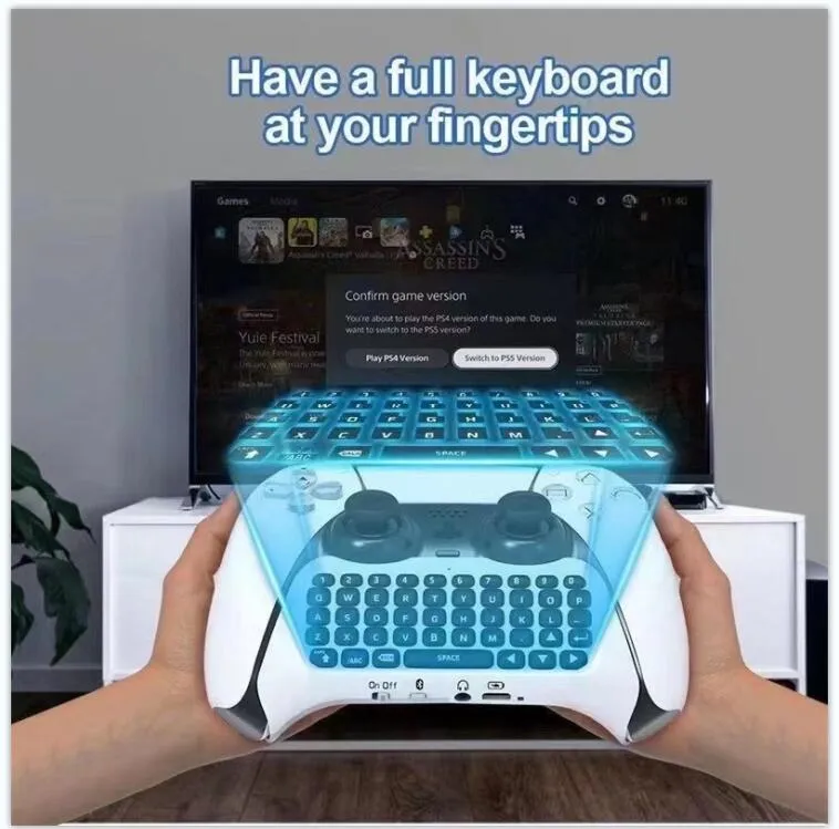 PS5 handle Bluetooth Keyboard Wireless Laptop Gaming Keys For PC Ps5 Controller Playstation Accessories Gamepad Peripherals