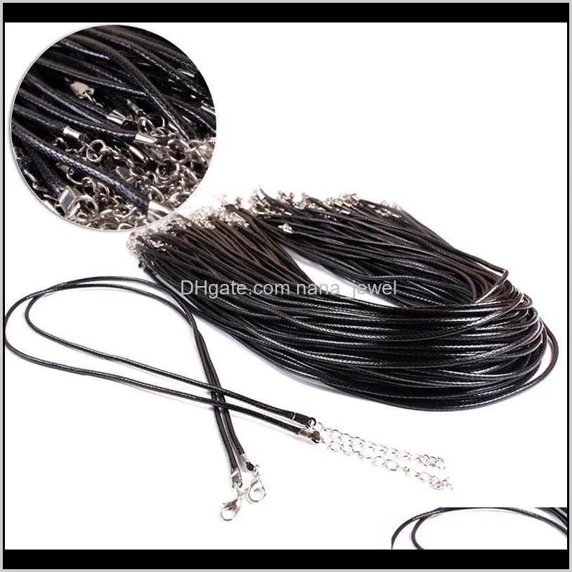 Wisiorek Wisiorki Łańcuchy Biżuteria Chokers Twisted Blaided Black Cord Łańcuch Naszyjnik Sznur Damskie Rope Skórzane Naszyjniki Waj0750 DROP DEL