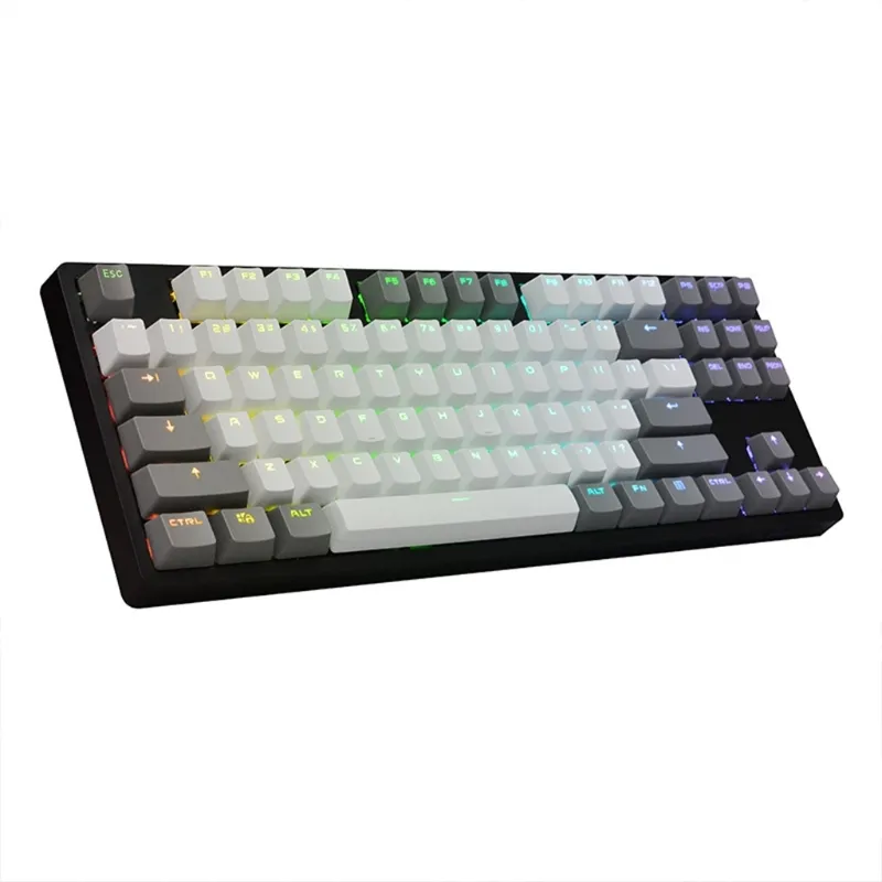 Gaming Dye Sublimation Keycaps Dikke PBT-toetsenets Mechanisch toetsenbord (87 sleutels)