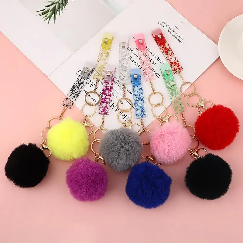 Non-contact card taker Favor long nail card holder keychain cards grabber wholesale