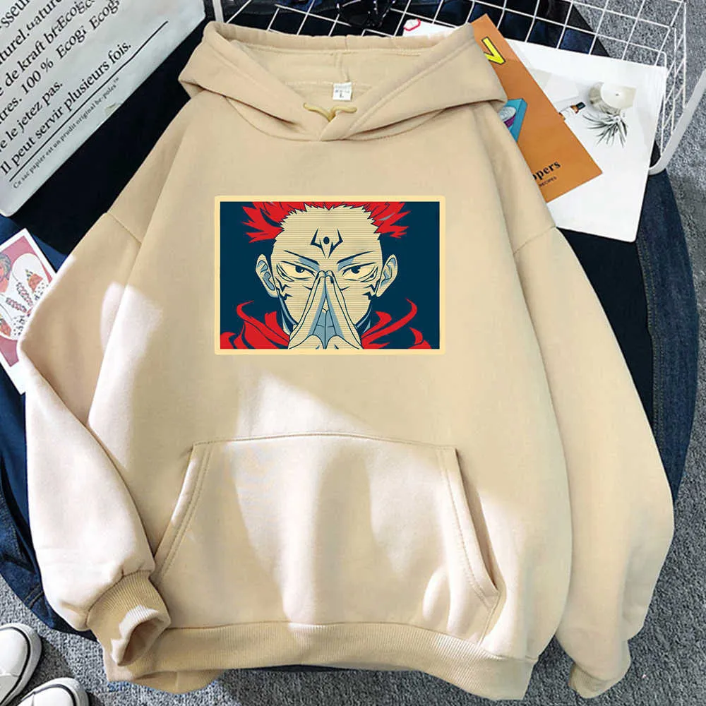 Gojo Satoru Hoodies Vintage Japan Anime Man Sweatshirt Fashion Harajuku Mens Casual Hoodie Comfortable Street Korean Men Clothes H0826