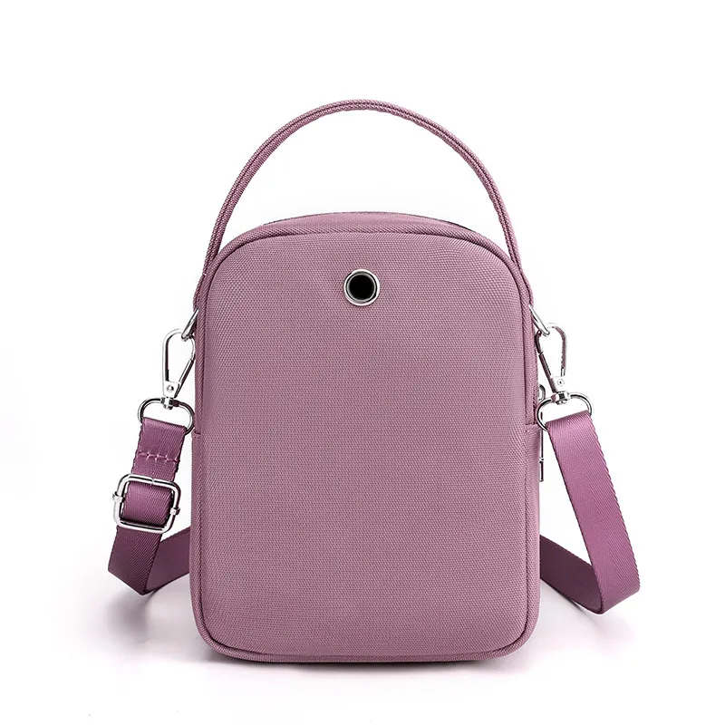 Borsa da donna in nylon in tessuto in nylon Casual Borsa a tracolla a tracolla multicolore Multi-Color Penditore leggero Messenger Mobile Tide