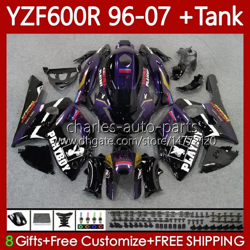 Bodys Kit dla Yamaha Thundercat YZF600R YZF-600R YZF600 R CC 600R 96 97 98 99 00 01 BusersWork 86NO.3 Purple Black Stock YZF600-R 02 03 04 05 06 07 600CC 1996-2007 OEM Wzmacniacz