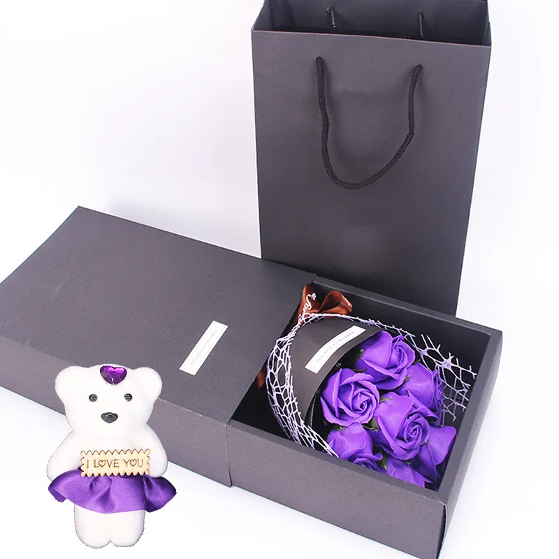 2022 Eternal Rose in Box Artificial Rose Flowers With Box Set Romantic Valentines Day Birthday Gifts Delicate Gorgeous Gift