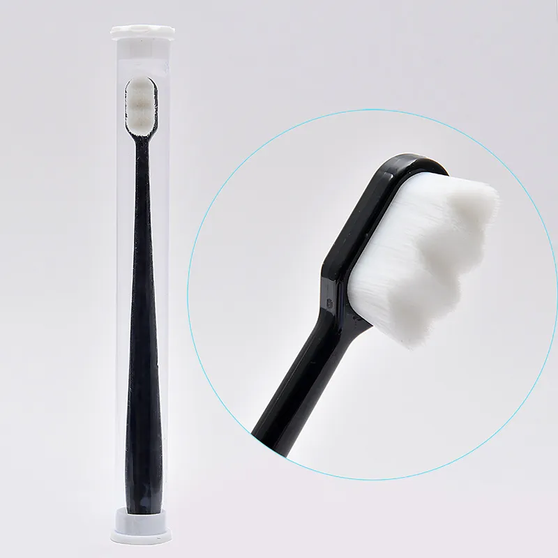 Extra mjuka borstar nano tandborste för vuxna barnkänsliga tänder oral gummi recession 500pcs