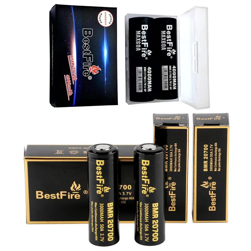 Authentique BestFire BMR IMR 21700 4000mAh 60A 20700 3000mAh 50A batterie Batteries au Lithium rechargeables 100% authentiques