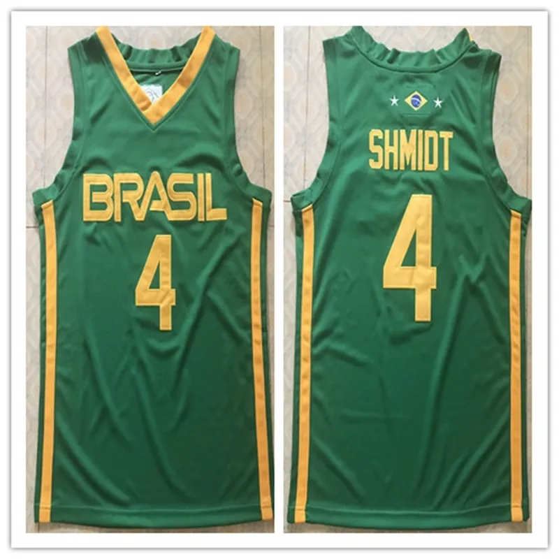 2020 news 4 Oscar Schmidt Brasil squadra maglia da basket cucita personalizzata qualsiasi nome numerico